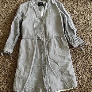 Abercrombie & Fitch Striped Button-Down Dress